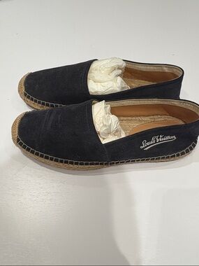 Louis Vuitton Black Suede Slip-On Espadrilles